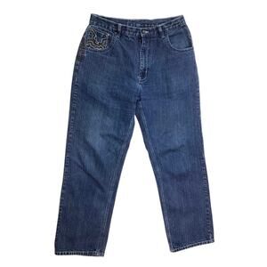 Vintage Don  men's jeans  baggy  retro logo dark wash denim   straigt leg sz 34